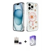MARSİLYAN™- iPhone 14 Pro Max Kılıf Kozmos Doku - Siyah Bilvis 5in1 3D Magic Cam Ekran Koruyucu + Bilvis Titan Kamera Lens - GS