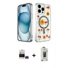 MARSİLYAN™- iPhone 14 Pro Max Kılıf Kozmos Doku - Siyah Bilvis Hayalet Cam Ekran Koruyucu + Bilvis Titan Kamera Lens - DNMR