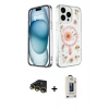 MARSİLYAN™- iPhone 14 Pro Max Kılıf Kozmos Doku - Siyah Bilvis Hayalet Cam Ekran Koruyucu + Raze Metal Kamera Lens - GD