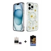 MARSİLYAN™- iPhone 14 Pro Max Kılıf Kozmos Doku - Siyah Buffer Hayalet Cam Ekran Koruyucu + Bilvis Titan Kamera Lens - GD