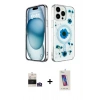 MARSİLYAN™- iPhone 14 Pro Max Kılıf Kozmos Doku - Siyah Joko 5D Cam + Bilvis Titan Kamera Lens - GS