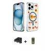 MARSİLYAN™- iPhone 14 Pro Max Kılıf Kozmos Doku - Siyah Joko Magic 5D Hayalet Cam + Raze Metal Kamera Lens - GS