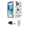 MARSİLYAN™- iPhone 14 Pro Max Kılıf Kozmos Doku - Siyah Mat Seramik Nano Ekran Koruyucu + Raze Metal Kamera Lens - GS