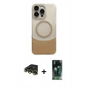MARSİLYAN™- iPhone 14 Pro Max Kılıf Kozmos Form Özel Seri - Şeffaf 360 Full Body Arka Koruyucu + Raze Metal Kamera Lens - GD
