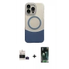 MARSİLYAN™- iPhone 14 Pro Max Kılıf Kozmos Form Özel Seri - Şeffaf 360 Full Body Arka Koruyucu + Siyah Bilvis Titan Kamera Lens