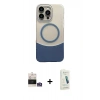 MARSİLYAN™- iPhone 14 Pro Max Kılıf Kozmos Form Özel Seri - Şeffaf Pasifik Cam Ekran Koruyucu + Bilvis Titan Kamera Lens - GS