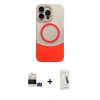MARSİLYAN™- iPhone 14 Pro Max Kılıf Kozmos Form Özel Seri - Şeffaf Pasifik Cam Ekran Koruyucu + Bilvis Titan Kamera Lens - GS