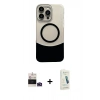 MARSİLYAN™- iPhone 14 Pro Max Kılıf Kozmos Form Özel Seri - Şeffaf Pasifik Cam Ekran Koruyucu + Bilvis Titan Kamera Lens - DNMR