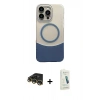 MARSİLYAN™- iPhone 14 Pro Max Kılıf Kozmos Form Özel Seri - Şeffaf Pasifik Cam Ekran Koruyucu + Raze Metal Kamera Lens - GD