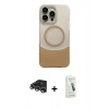 MARSİLYAN™- iPhone 14 Pro Max Kılıf Kozmos Form Özel Seri - Şeffaf Pasifik Cam Ekran Koruyucu + Raze Metal Kamera Lens - GS