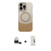 MARSİLYAN™- iPhone 14 Pro Max Kılıf Kozmos Form Özel Seri - Şeffaf Pasifik Cam Ekran Koruyucu + Bilvis Titan Kamera Lens - SH