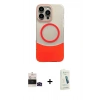 MARSİLYAN™- iPhone 14 Pro Max Kılıf Kozmos Form Özel Seri - Şeffaf Pasifik Cam Ekran Koruyucu + Bilvis Titan Kamera Lens - SH