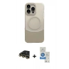 MARSİLYAN™- iPhone 14 Pro Max Kılıf Kozmos Form Özel Seri - Şeffaf Royal Nano Ekran Koruyucu + Raze Metal Kamera Lens - GD