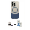 MARSİLYAN™- iPhone 14 Pro Max Kılıf Kozmos Form Özel Seri - Şeffaf Royal Nano Ekran Koruyucu + Bilvis Titan Kamera Lens - GS
