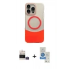 MARSİLYAN™- iPhone 14 Pro Max Kılıf Kozmos Form Özel Seri - Şeffaf Royal Nano Ekran Koruyucu + Bilvis Titan Kamera Lens - GS