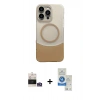 MARSİLYAN™- iPhone 14 Pro Max Kılıf Kozmos Form Özel Seri - Şeffaf Royal Nano Ekran Koruyucu + Bilvis Titan Kamera Lens - GS