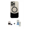 MARSİLYAN™- iPhone 14 Pro Max Kılıf Kozmos Form Özel Seri - Şeffaf Royal Nano Ekran Koruyucu + Bilvis Titan Kamera Lens - SH