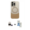 MARSİLYAN™- iPhone 14 Pro Max Kılıf Kozmos Form Özel Seri - Şeffaf Royal Nano Ekran Koruyucu + Bilvis Titan Kamera Lens - SH