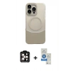 MARSİLYAN™- iPhone 14 Pro Max Kılıf Kozmos Form Özel Seri - Şeffaf Royal Nano Ekran Koruyucu + PVD Metal Kamera Lens - TU