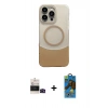 MARSİLYAN™- iPhone 14 Pro Max Kılıf Kozmos Form Özel Seri - Siyah 18D Cam Ekran Koruyucu + Bilvis Titan Kamera Lens - SH
