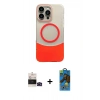 MARSİLYAN™- iPhone 14 Pro Max Kılıf Kozmos Form Özel Seri - Siyah 18D Cam Ekran Koruyucu + Bilvis Titan Kamera Lens - SH