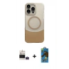 MARSİLYAN™- iPhone 14 Pro Max Kılıf Kozmos Form Özel Seri - Siyah 18D Cam Ekran Koruyucu + Bilvis Titan Kamera Lens - DNMR