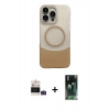 MARSİLYAN™- iPhone 14 Pro Max Kılıf Kozmos Form Özel Seri - Siyah 360 Mat Full Body Arka Koruyucu + Bilvis Titan Kamera Lens - DNMR