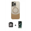 MARSİLYAN™- iPhone 14 Pro Max Kılıf Kozmos Form Özel Seri - Siyah 360 Mat Full Body Arka Koruyucu + PVD Metal Kamera Lens - TU