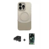MARSİLYAN™- iPhone 14 Pro Max Kılıf Kozmos Form Özel Seri - Siyah 360 Mat Full Body Arka Koruyucu + Raze Metal Kamera Lens - GS