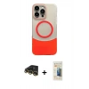 MARSİLYAN™- iPhone 14 Pro Max Kılıf Kozmos Form Özel Seri - Siyah 6D Mat Seramik Hayalet Nano Ekran Koruyucu + Gold Raze Metal Kamera Lens