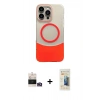 MARSİLYAN™- iPhone 14 Pro Max Kılıf Kozmos Form Özel Seri - Siyah 6D Mat Seramik Hayalet Nano Ekran Koruyucu + Bilvis Titan Kamera Lens - GD