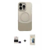 MARSİLYAN™- iPhone 14 Pro Max Kılıf Kozmos Form Özel Seri - Siyah 6D Mat Seramik Hayalet Nano Ekran Koruyucu + Bilvis Titan Kamera Lens - DNMR