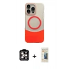 MARSİLYAN™- iPhone 14 Pro Max Kılıf Kozmos Form Özel Seri - Siyah 6D Mat Seramik Hayalet Nano Ekran Koruyucu + PVD Metal Kamera Lens - TU