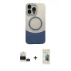 MARSİLYAN™- iPhone 14 Pro Max Kılıf Kozmos Form Özel Seri - Siyah 6D Mat Seramik Hayalet Nano Ekran Koruyucu + Bilvis Titan Kamera Lens - DNMR
