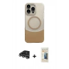 MARSİLYAN™- iPhone 14 Pro Max Kılıf Kozmos Form Özel Seri - Siyah 6D Mat Seramik Hayalet Nano Ekran Koruyucu + Raze Metal Kamera Lens - GS