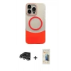 MARSİLYAN™- iPhone 14 Pro Max Kılıf Kozmos Form Özel Seri - Siyah 6D Mat Seramik Hayalet Nano Ekran Koruyucu + Raze Metal Kamera Lens - GS