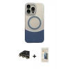 MARSİLYAN™- iPhone 14 Pro Max Kılıf Kozmos Form Özel Seri - Siyah 6D Mat Seramik Hayalet Nano Ekran Koruyucu + Gold Raze Metal Kamera Lens