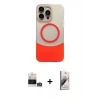 MARSİLYAN™- iPhone 14 Pro Max Kılıf Kozmos Form Özel Seri - Siyah Bilvis 3D Mat Cam Ekran Koruyucu + Bilvis Titan Kamera Lens - GS