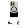 MARSİLYAN™- iPhone 14 Pro Max Kılıf Kozmos Form Özel Seri - Siyah Bilvis 3D Mat Cam Ekran Koruyucu + Bilvis Titan Kamera Lens - GD