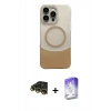 MARSİLYAN™- iPhone 14 Pro Max Kılıf Kozmos Form Özel Seri - Siyah Bilvis 5in1 3D Magic Cam Ekran Koruyucu + Raze Metal Kamera Lens - GD