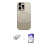 MARSİLYAN™- iPhone 14 Pro Max Kılıf Kozmos Form Özel Seri - Siyah Bilvis 5in1 3D Magic Cam Ekran Koruyucu + Band Metal Kamera Lens - GS