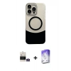 MARSİLYAN™- iPhone 14 Pro Max Kılıf Kozmos Form Özel Seri - Siyah Bilvis 5in1 3D Magic Cam Ekran Koruyucu + Bilvis Titan Kamera Lens - GS