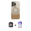 MARSİLYAN™- iPhone 14 Pro Max Kılıf Kozmos Form Özel Seri - Siyah Bilvis 5in1 3D Magic Cam Ekran Koruyucu + PVD Metal Kamera Lens - TU