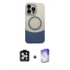 MARSİLYAN™- iPhone 14 Pro Max Kılıf Kozmos Form Özel Seri - Siyah Bilvis 5in1 3D Magic Cam Ekran Koruyucu + PVD Metal Kamera Lens - TU
