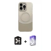 MARSİLYAN™- iPhone 14 Pro Max Kılıf Kozmos Form Özel Seri - Siyah Bilvis 5in1 3D Magic Cam Ekran Koruyucu + PVD Metal Kamera Lens - TU
