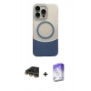 MARSİLYAN™- iPhone 14 Pro Max Kılıf Kozmos Form Özel Seri - Siyah Bilvis 5in1 3D Magic Cam Ekran Koruyucu + Raze Metal Kamera Lens - GD