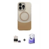 MARSİLYAN™- iPhone 14 Pro Max Kılıf Kozmos Form Özel Seri - Siyah Bilvis 5in1 5D Magic Hayalet Cam Ekran Koruyucu + Bilvis Titan Kamera Lens - GS