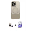MARSİLYAN™- iPhone 14 Pro Max Kılıf Kozmos Form Özel Seri - Siyah Bilvis 5in1 5D Magic Hayalet Cam Ekran Koruyucu + Bilvis Titan Kamera Lens - GS