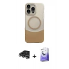 MARSİLYAN™- iPhone 14 Pro Max Kılıf Kozmos Form Özel Seri - Siyah Bilvis 5in1 5D Magic Hayalet Cam Ekran Koruyucu + Raze Metal Kamera Lens - GS