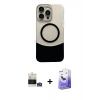 MARSİLYAN™- iPhone 14 Pro Max Kılıf Kozmos Form Özel Seri - Siyah Bilvis 5in1 5D Magic Hayalet Cam Ekran Koruyucu + Bilvis Titan Kamera Lens - GS